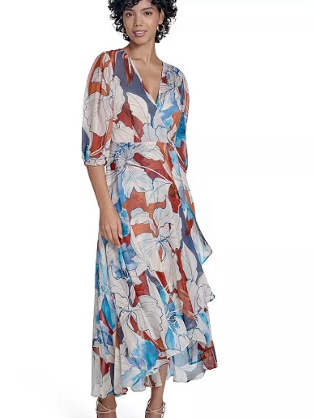 NWT Calvin Klein Floral Maxi Dress Sz 4